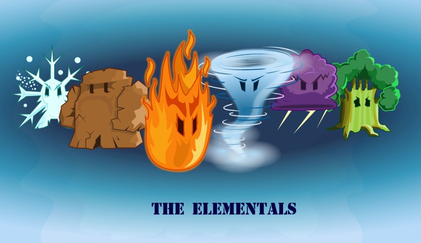 Elementals - grid revision game for the BBC